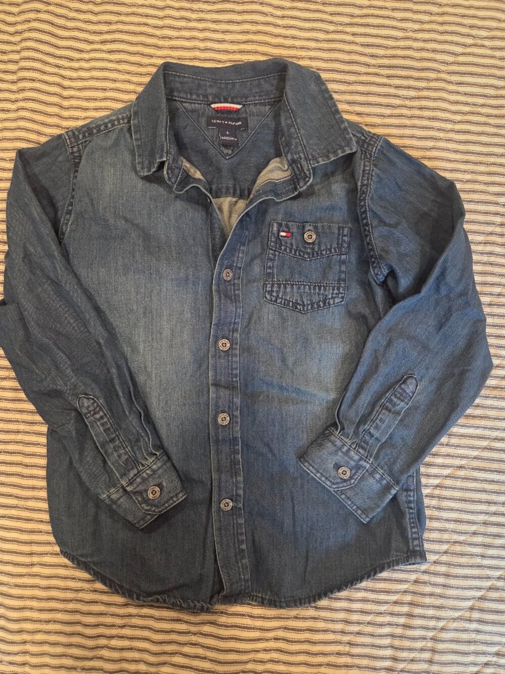 Boys Tommy Hilfiger Denim Button Down Shirt